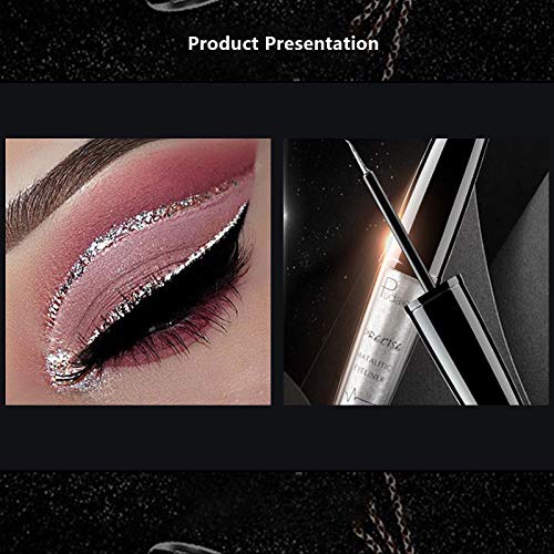 Onlyoily Delineador de ojos líquido brillante metálico colorido, de larga duración brillante ahumado Ojos Sombra Herramienta de maquillaje de belleza (15)