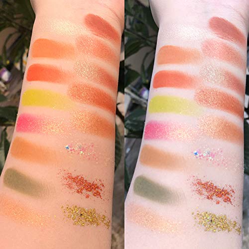 ONLYOIYL Paleta De Sombras De Ojos Profesionales - Paleta Maquillaje - Altamente Pigmentados 16 Colores Brillantes y Mate + Tres pinceles de sombra de ojos (02)