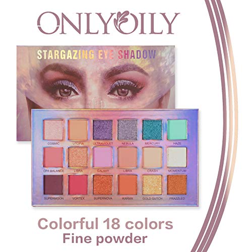 ONLYOIYL Paleta De Sombras De Ojos Profesionales - Paleta Maquillaje - Altamente Pigmentados 18 Colores Brillantes y Mate
