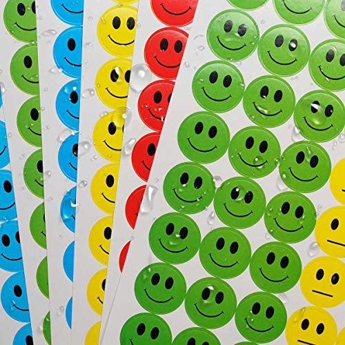 ONUPGO Paquete de 2340 pegatinas de carita feliz, pegatinas de incienso de cara feliz, etiquetas circulares etiquetas redondas de comportamiento circular