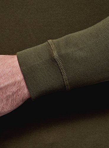 oodji Ultra Hombre Suéter Básico de Algodón, Verde, ES 52-54 / L