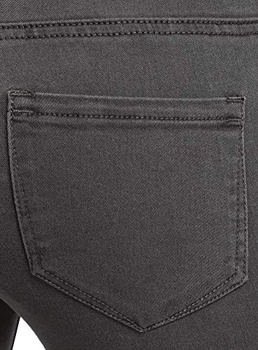 oodji Ultra Mujer Vaqueros-Mallas Básicos, Gris, 25W / 32L