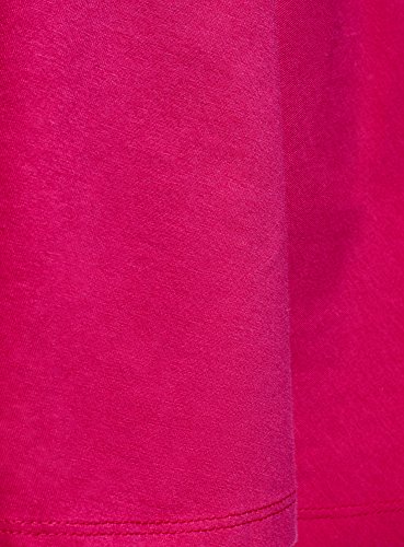 oodji Ultra Mujer Vestido de Punto con Parte Inferior Acampanada, Rosa, ES 34 / XXS