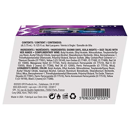 OPI Nail Lacquer - Pack De 4 Colores - Colección Milán - 15 ml