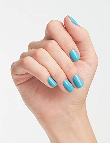 OPI Nail Laquer - Esmalte Uñas Duración de hasta 7 Días, Efecto Manicura Profesional 'Can't Find my Czechbook' Azul - 15 ml