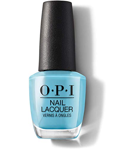 OPI Nail Laquer - Esmalte Uñas Duración de hasta 7 Días, Efecto Manicura Profesional 'Can't Find my Czechbook' Azul - 15 ml