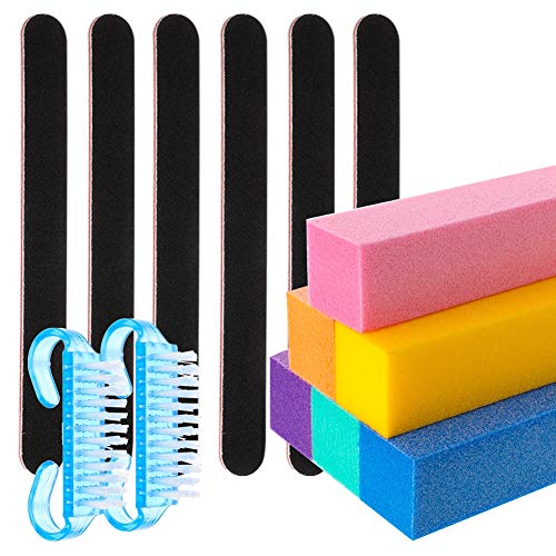 Opopark Limas de Uñas y Pulidoras,14 Piezas Herramientas de Manicura Profesionales