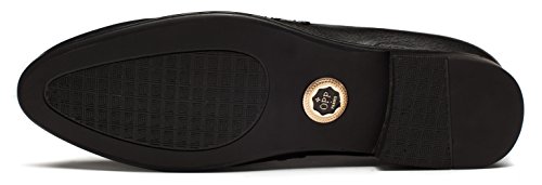 OPP Caballero Hombre Casual de Cuero Zapatos (41 EU Negro)