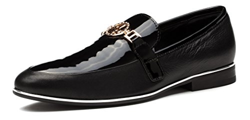 OPP Caballero Hombre Casual de Cuero Zapatos (41 EU Negro)