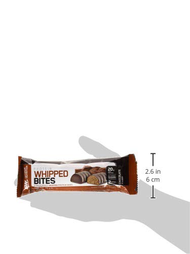 Optimum Nutrition Protein Whipped Bites barrita proteica, Sabor de Chocolate - Paquete de 12 unidades