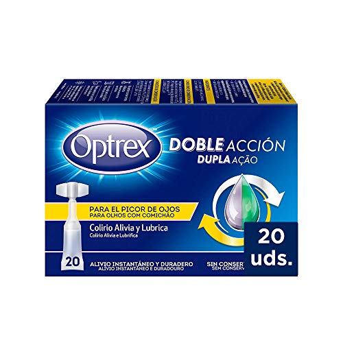 Optrex Colirio Monodosis Doble Acción para Picor de Ojos - 20 Unidades