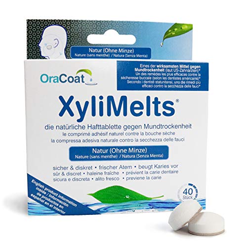 OraCoat XyliMelts - 40 pastillas adhesivas contra caries y sequedad bucal - Neutral
