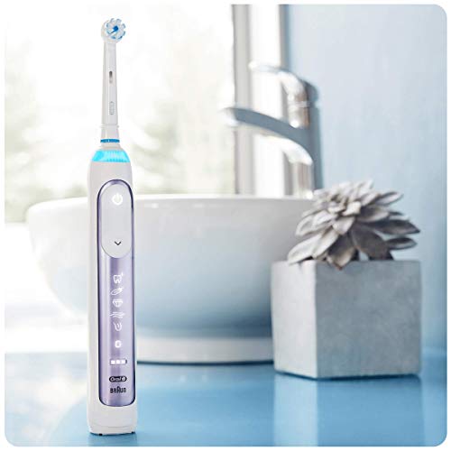 Oral-B Genius 10000N Sensi Ultrathin - Cepillo Eléctrico, 1 Orquídea Mango Conectado, 6 Modos Blanqueado, Sensible, Encías, 4 Cabezales, Funda de Viaje con Puerto USB