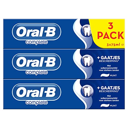 Oral-B Manual Agujeros Completo De Protección De Pasta De Dientes 3 Unidades 225 ml
