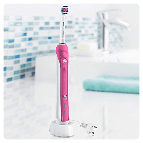 Oral-B Pro 650 Pink 3D White Electric Rechargeable Toothbrush and Toothpaste by Oral-B