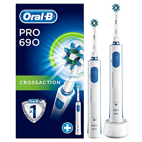 Oral-B PRO 690 CrossAction - Cepillo eléctrico recargable, pack regalo