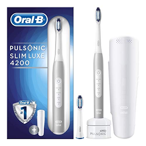 Oral-B Pulsonic 4200 Adulto Cepillo dental sónico Paladio - Cepillo de dientes eléctrico (Batería, Batería integrada, 1 pieza(s), 2 pieza(s))