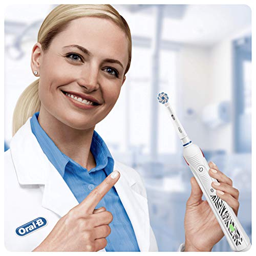Oral-B SmartSeries Teen Girls Sensi Ultrathin - Cepillo eléctrico recargable con tecnología de braun, 1 mango, 3 modos incluyendo blanqueado y sensible y 2 cabezales de recambio