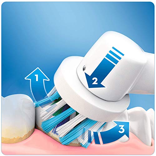 Oral-B Vitality Plus Crossaction - Cepillo de Dientes Eléctrico Recargable con Tecnología Braun, Azul y blanco