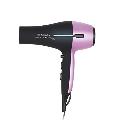 Orbegozo SE 2320 - Secador de pelo de 2200 W, color negro y rosa