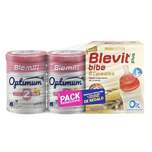 Ordesa DUPLO Blemil Plus Optimum 2 Leche para Lactantes +6 meses, 2x800g+REGALO Optimum 3, 400g