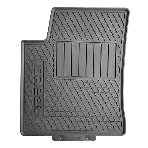 OREALTECH Alfombrillas Impermeable de Carga para Todo Clima para Coche Conductor Izquierdo Látex, Negra 5 Piezas para Leon 2012-2017