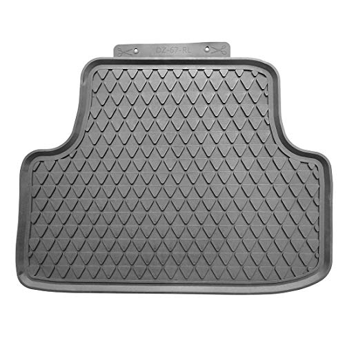 OREALTECH Alfombrillas Impermeable de Carga para Todo Clima para Coche Conductor Izquierdo Látex, Negra 5 Piezas para Leon 2012-2017