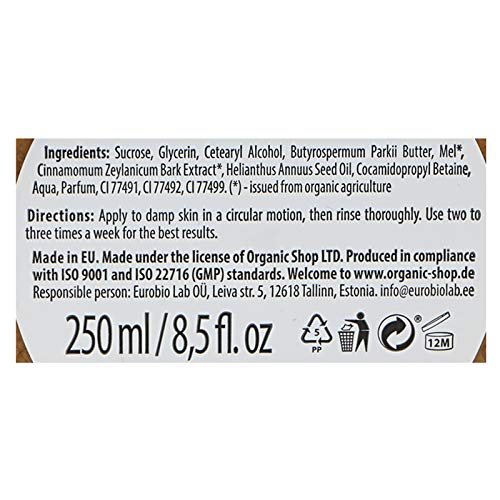 Organic Shop Miel Canela Exfoliante Corporal - 250 ml