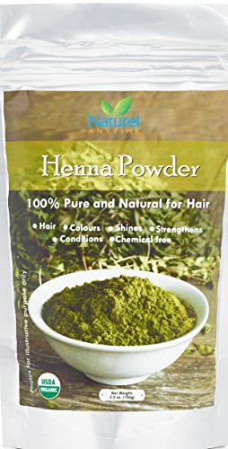 Organic (USDA, GMP) Henna for Dark Brown/Black/Reddish brown Colour Hair, healthier, softer hair (Recipe provided) temp tattoos, eyebrows, CPSR certified in UK/EU