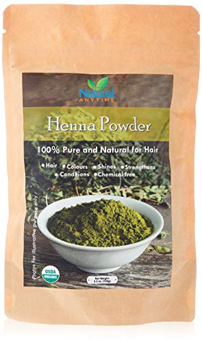 Organic (USDA, GMP) Henna for Dark Brown/Black/Reddish brown Colour Hair, healthier, softer hair (Recipe provided) temp tattoos, eyebrows, CPSR certified in UK/EU