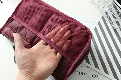 Organizador De Bolso De Mano, Forro, Inserto, 12 Bolsillos Bolsos Divisiones (Café)