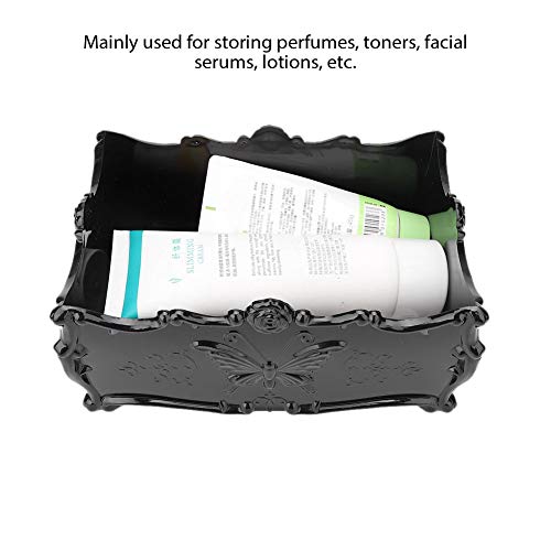 Organizador de maquillaje para el cuidado de la piel, estuche de almacenamiento de maquillaje de rosas retro multifuncional, soporte para organizador de productos para el cuidado de la piel de escrito