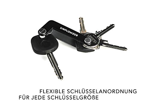 Organizador Inteligente De Llaves Original de SIMPLODUCTS – Carcasa de Llavero Compacta – Capacidad para 16 Llaves para Casa, Coche, Moto – Regalo Ideal Para Hombre / Mujer - Negro