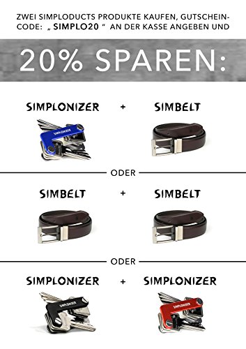 Organizador Inteligente De Llaves Original de SIMPLODUCTS – Carcasa de Llavero Compacta – Capacidad para 16 Llaves para Casa, Coche, Moto – Regalo Ideal Para Hombre / Mujer - Negro