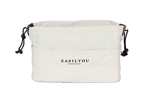 Organizador para Bolsos de Mujer - Mochila organizadora y Bolsos para Accesorios - Ideal para Viajes - Bolso Organizador Adecuado para Hombres y Mujeres - Grande y pequeño – Tela (Beige)