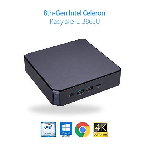 Original Mini PC con Windows 10 Compatible Octavo-Gen Intel KBL-T Procesador Dual 3865U Tipo C-4k USB 4G PD-32G-DDR4 mSATA
