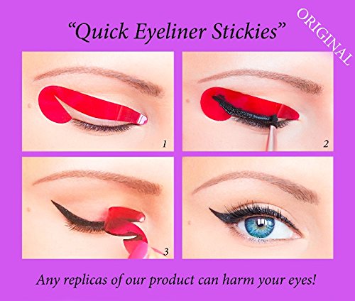 ORIGINAL Quick Eyeliner Stickies MINI SET 24 uds. Plantillas de maquillaje de ojos pegajosas pegatinas