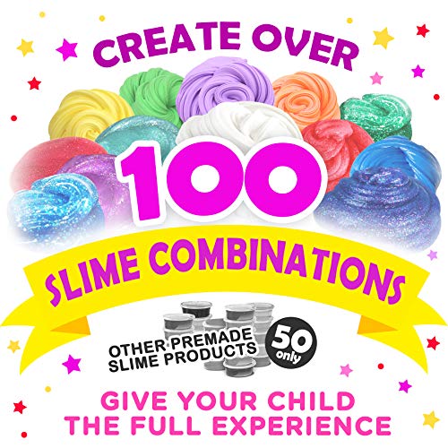 Original Stationery Kit de Slime - Implementos para hacer Slime de Cristal, Alien, Flexible, Brillante, Slime de Unicornio y más - Regalos para niñas y niños