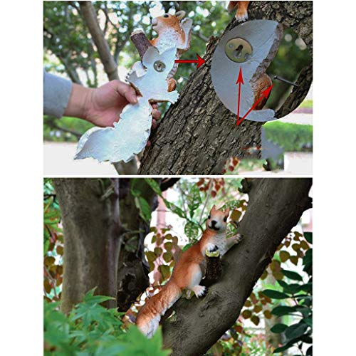 Ornamento de Escritorio Jardín exterior Kinder Escultura Decoración patio del jardín Decoración Creativa Simulación animal de la resina pequeña ardilla Decoración Tres pequeñas ardillas artesanías dec