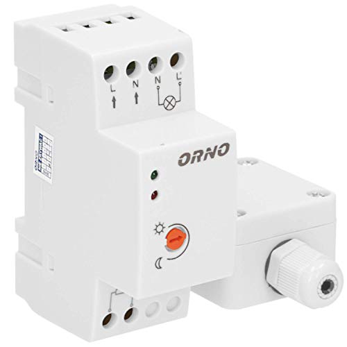ORNO OR-CR-231 Interruptor Crepuscular 10W - 3000W IP65 Resistente al agua (Montaje DIN)