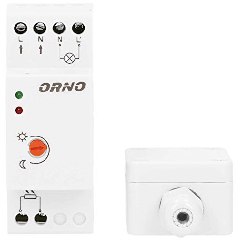 ORNO OR-CR-231 Interruptor Crepuscular 10W - 3000W IP65 Resistente al agua (Montaje DIN)