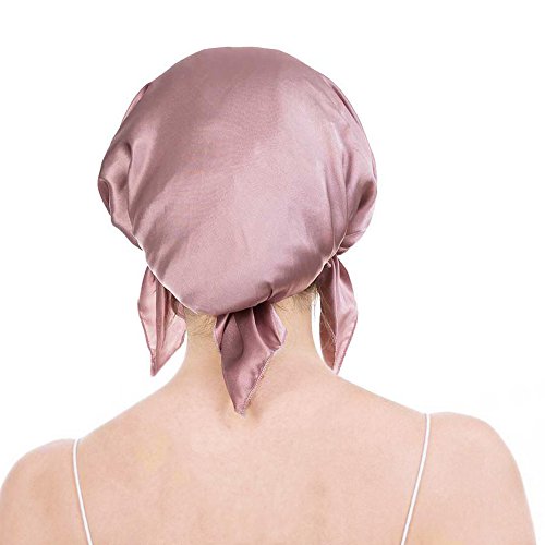 OROPY Emmet Gorro de Dormir Mujer 100% Pura Seda Sombrero para Dormir elástico Hace Que tu Cabello se Sienta Sedoso y Mantiene el Estilo (x-Large, Rosa Profundo)