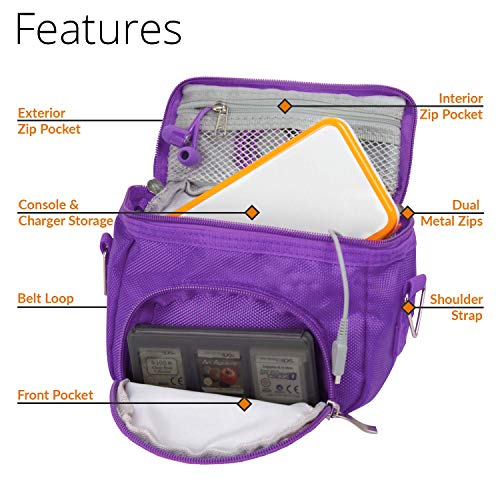 Orzly Travel Bag for Nintendo DS Consoles (Bolsa de Viaje para Consola Juegos y Accessarios) - Adapta TODOS Los Versiones de DS con Pantalla Plegable (Por ejemplo: DS / 3DS / 3DS XL / DS Lite / DSi / New 3DS / New 3DS XL / 2DS XL / etc pero no 2DS Modelo 