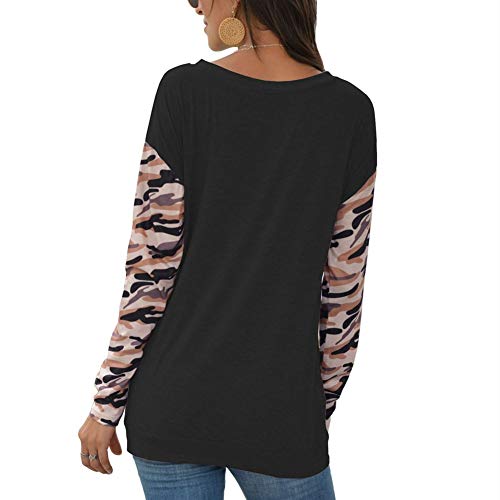 OtoñO Cuello Redondo Manga Larga Camiseta Delgada Color AlgodóN Camiseta De Mujer De Longitud Media