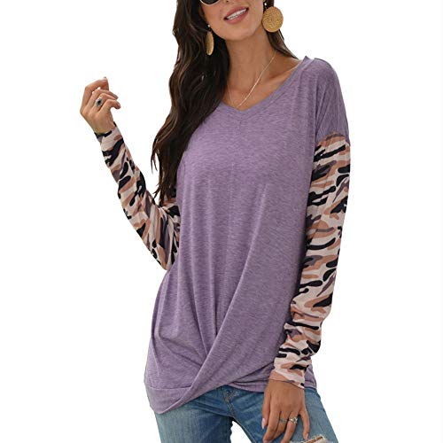 OtoñO Cuello Redondo Manga Larga Camiseta Delgada Color AlgodóN Camiseta De Mujer De Longitud Media