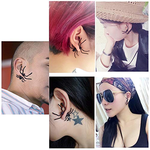 Ototon - Pendientes de Halloween con araña para disfraz de mujer o niña, regalo de joyas chic para maquillaje unisex