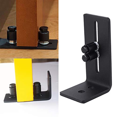 OUNONA - Kit de rodillo deslizante para puerta de granero (negro)