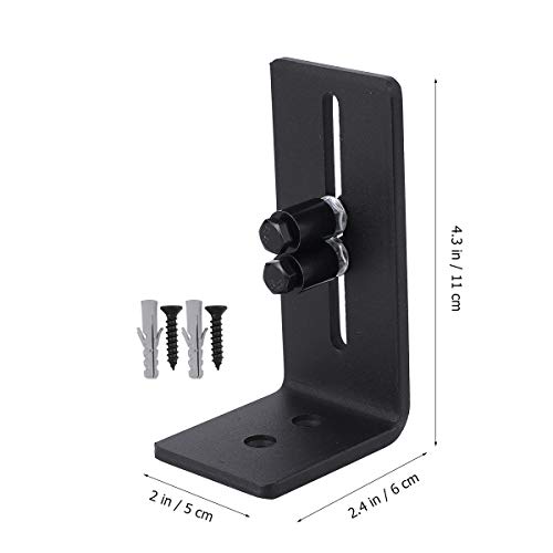 OUNONA - Kit de rodillo deslizante para puerta de granero (negro)