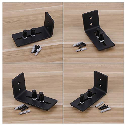 OUNONA - Kit de rodillo deslizante para puerta de granero (negro)