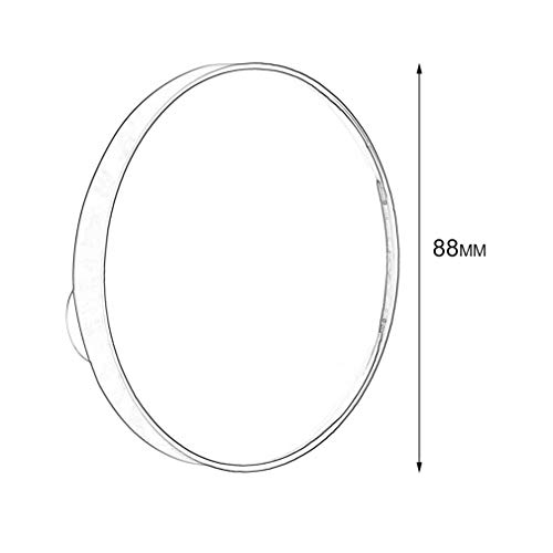 OurLeeme Espejo de aumento de 15 aumentos con 2 ventosas, espejo de aumento redondo de 3,5 pulgadas para Lady Girl de mujer